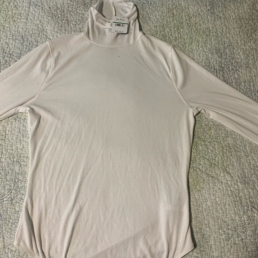 Free People White Turtleneck - Large